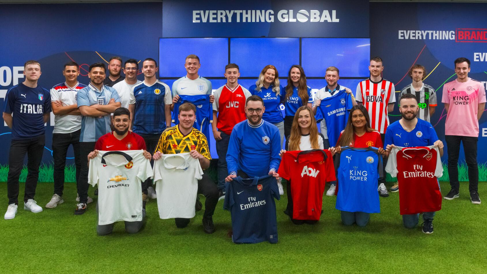 EverythingGlobal wears football kits to raise money for charity KitAid